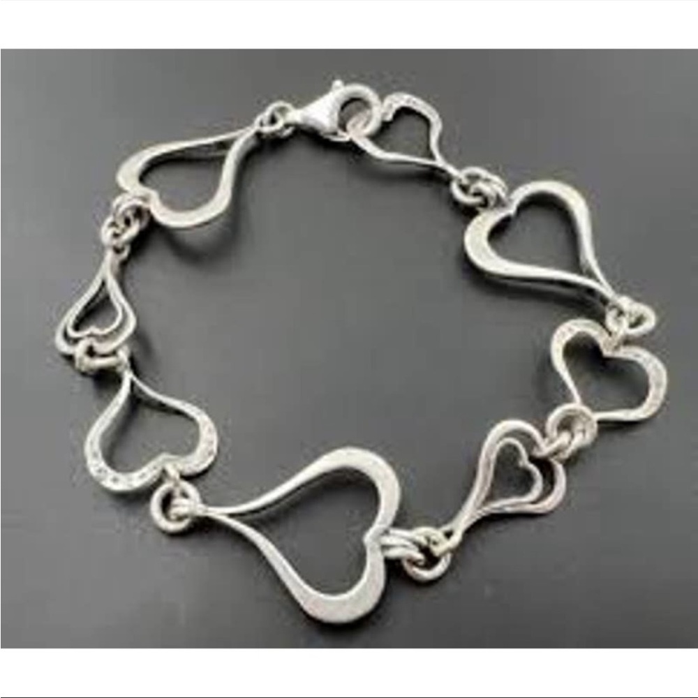 Silpada Spread the Love 925 Sterling Silver Bracelet with Lobster Clasp
